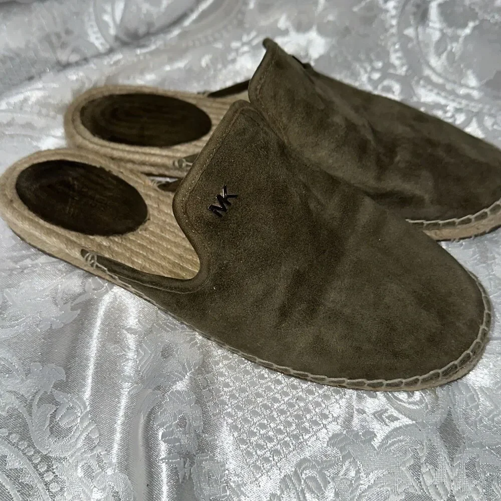 Michael Michael Kors Mule Slip On Slide Espadrille Olive Green  Size: 6.5